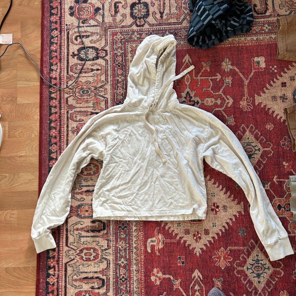 Jungmaven - Cropped Hoodie - White - XS